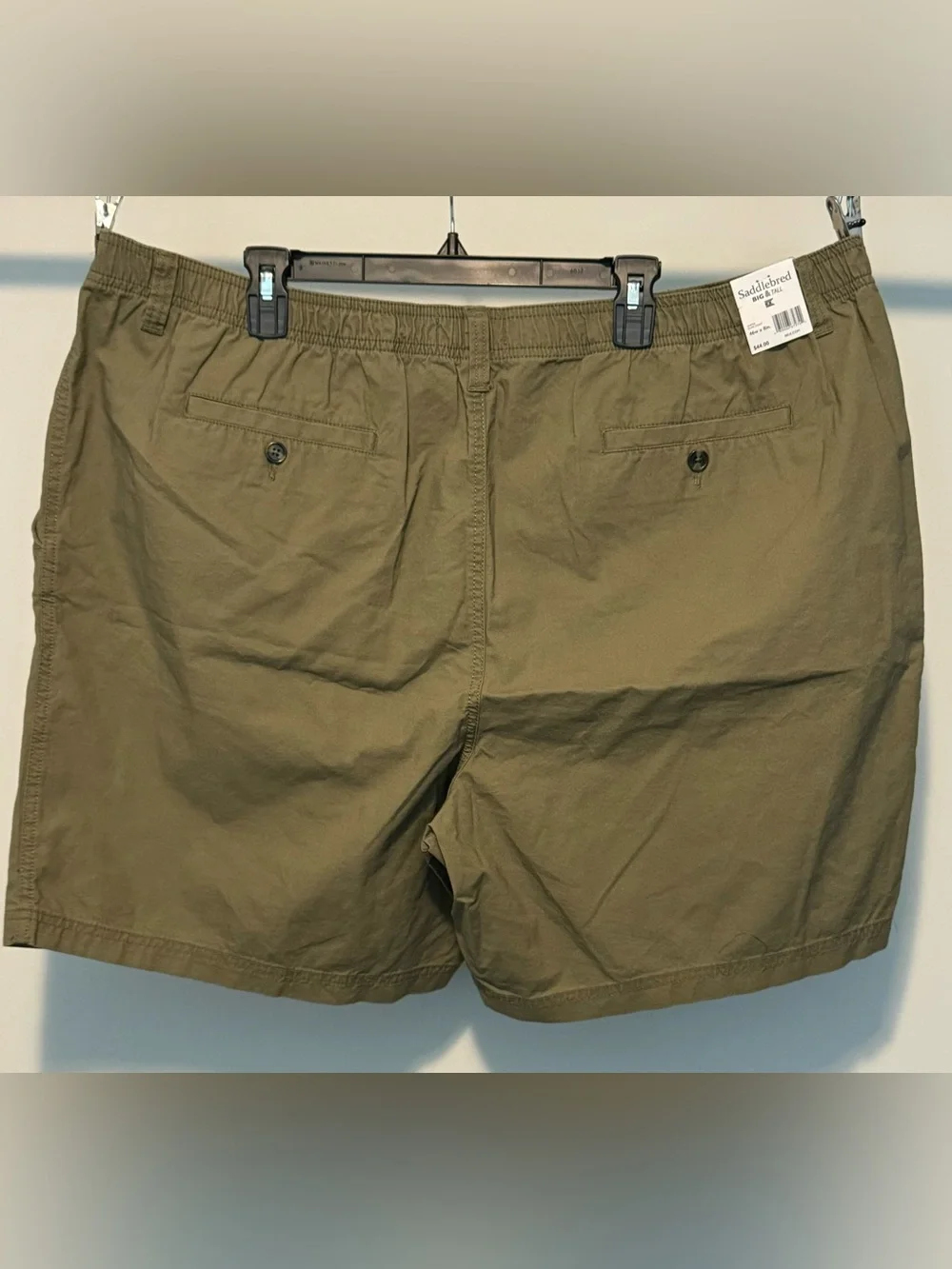 TWO Saddlebred Men's Shorts: Khaki (NWT), Gray (preowned)